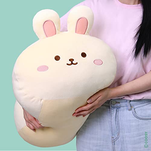 Anirollz 20" Large Official Stuffed Animal Plush |Soft, Squishy, Warm, Cute, Comfort, Safe| Pillow with Puppy Kitty Bunny Fox Panda Chicken Owl - Birthday Deco Graduation Gift - Bunniroll - Bunniroll