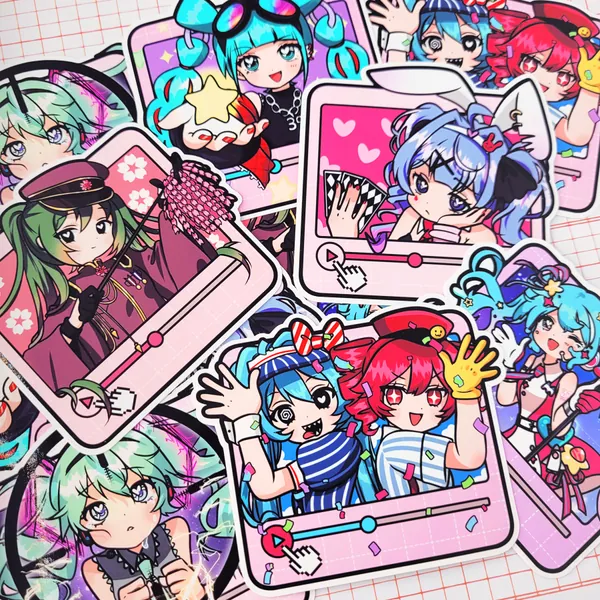 Vocaloid Song Vinyl Stickers ! Senbonzakura, Hero, Future Eve, Hibana, Rabbit Hole, Mesmerizer Vol 3