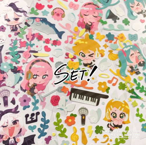[VOCALOID] Deco Style Sticker Sheet SET