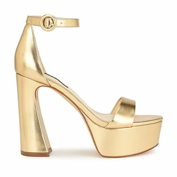 Nine West Women's Ivana Sandal - 11 - Gold 710