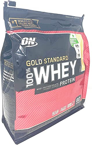 Optimum Nutrition Gold Standard 100% Whey Protein Vanilla Ice Cream, 80 Servings - Vanilla - 5.47 Pound (Pack of 1)