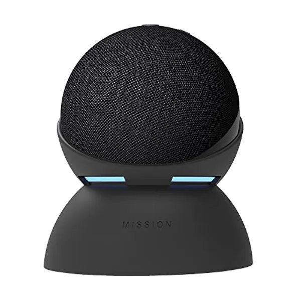 Echo Dot (5. Generation), Anthrazit + Batteriesockel, Schwarz