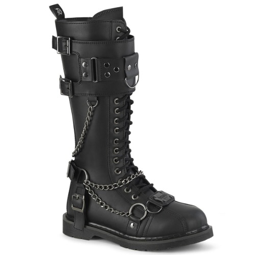 Demonia Bolt-415 | Black Vegan Leather / 13