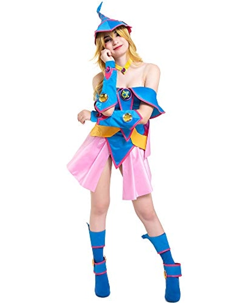 Cosplay.fm Women‘s Girl Cosplay Costume Outfit Magician Costume with Hat - Medium - Multicolored