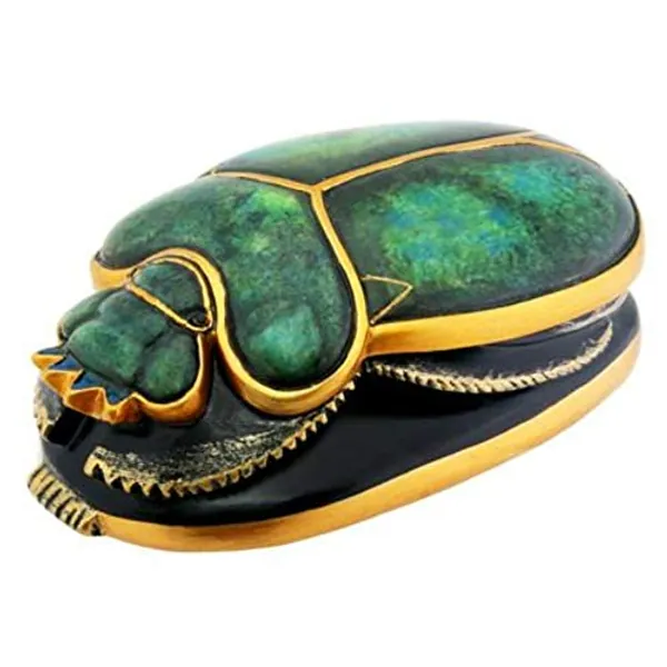 Green and Gold Scarab Collectible Figurine