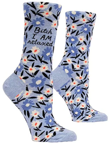 Blue Q Women's Novelty Crew Socks - (Womens Size 5-10)