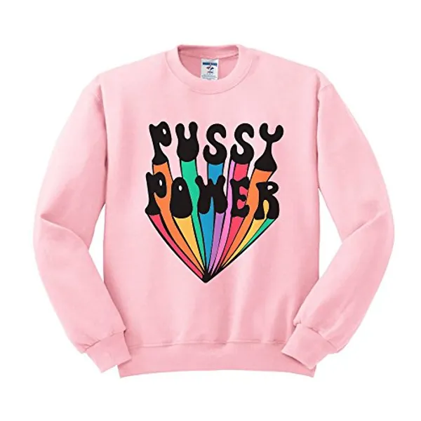 TeesAndTankYou Pussy Power Feminist Sweatshirt Unisex