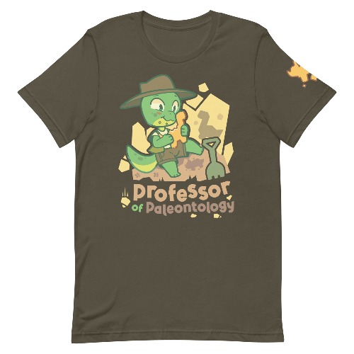 Professor of Paleontology - "Oh Woah!" T-Shirt | Army / 2XL