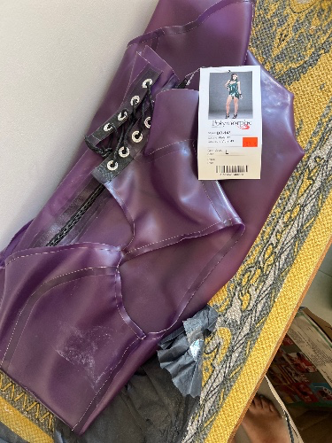 Transparent Violet Latex Dress
