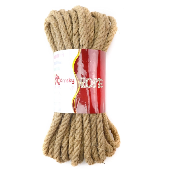 Rope 1/2inch×50feet（12.5mm×15m） - Jute Rope Natural Hemp Rope for Indoor and Outdoor Gardening ,Crafts ,Climbing, Nautical Bundling, Railings ,Home Decorating,Hammock,Moisture-Proof String - 1/2inch 50feet