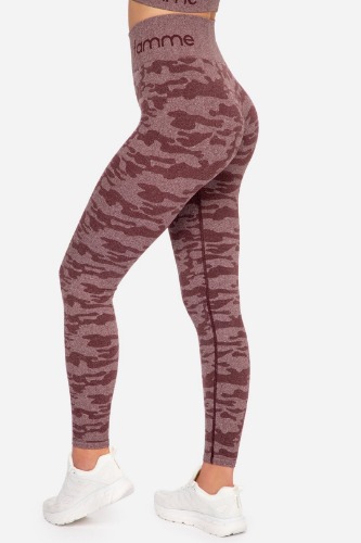 Dark Purple Camo Tights | M