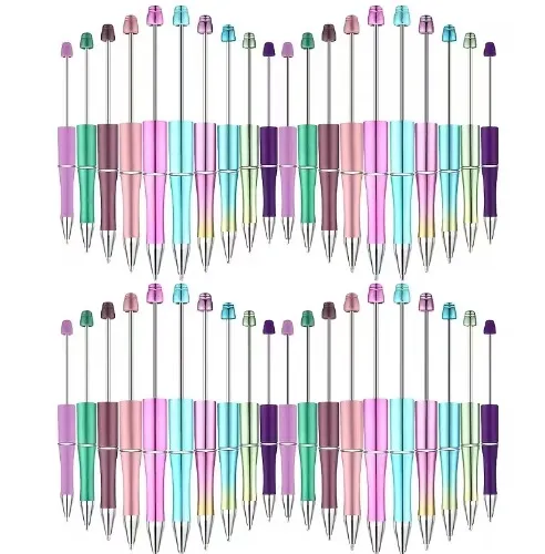 40pcs multi-color plastic blank ballpoint pen 