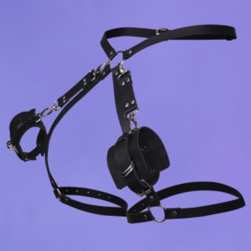 Gothic Punk Leather Body Harness Garter Belt, Sexy BDSM Waist Erotic Leg Harness Belt, Women's Sexy Lingerie &amp; Underwear Accessories