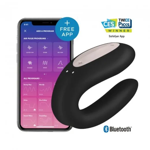 Vibrator SATISFYER DOUBLE JOY Cerny