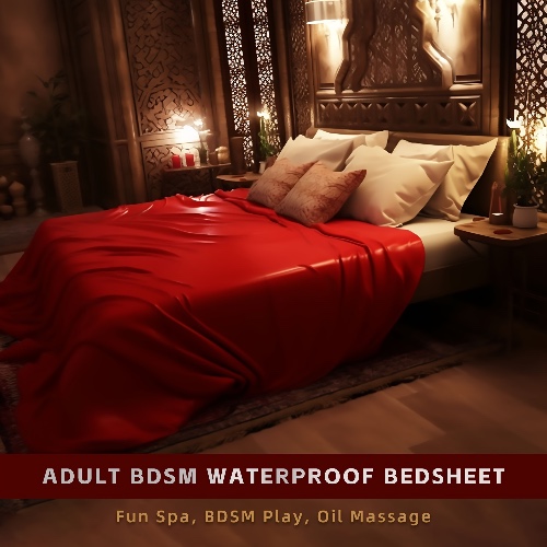 Waterproof PVC Bed Sheet for Adults - Oil-Proof, Washable and Reusable - Perfect for Sexy Bedroom Decor and Intimate Moments