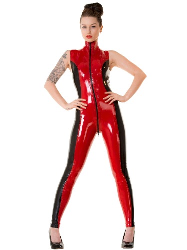 Sabrina Two Tone Latex Catsuit | M