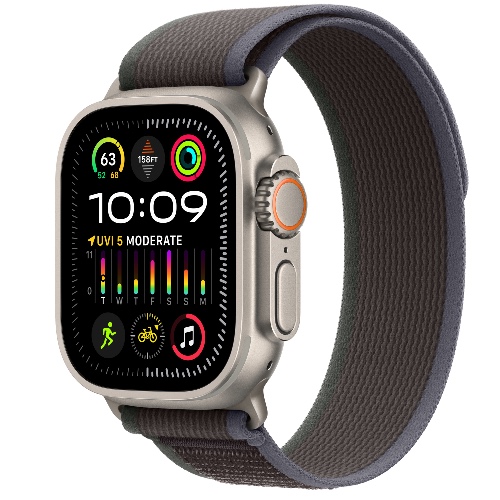 Apple Watch Ultra 2 GPS + Cellular 49mm Titanium Case with Blue/Black Trail Loop - S/M