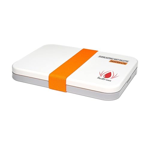 Redgrassgames Everlasting Wet Palette for Miniature Painting and Acrylic Paints - Painter Lite 8.9" - Keeps Paint Fresh, Approved by Pro Painters - Painting Palette with Lid, Seal, 50 Sheets, 2 Foams