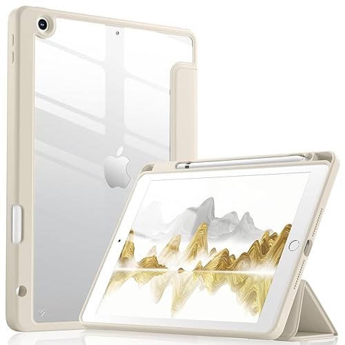 WenlatyCase for iPad 9th/8th/7th Generation 2021/2020/2019, Full Body Protection with Pencil Holder, Designed for iPad 10.2 Inch, Auto Sleep/Wake Cover, Starlight - Starlight