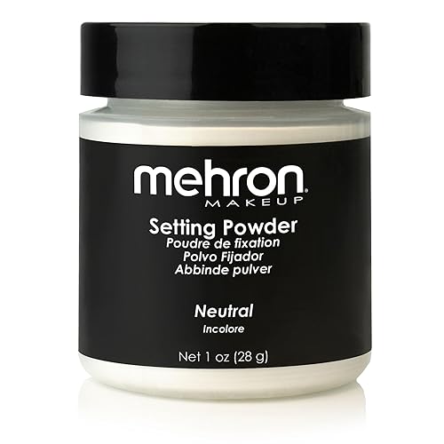 Mehron Makeup Setting Powder | Loose Powder Makeup | Perfect for Halloween 1 oz (28 g) (Neutral) - Neutral - 1 Ounce (Pack of 1)