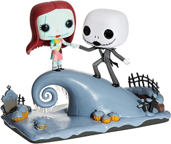 Movie Moment: Nightmare Before Christmas - Jack and Sally On The Hill Collectible Figure, Multicolor - Multicolor