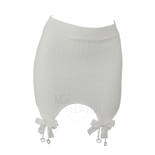 Winter Fox Sweater Top and Skirt - White / Bottom / L/XL