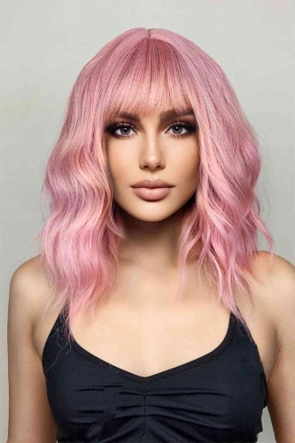 Bobo Wave Synthetic Wigs 12'' - Pink / One Size