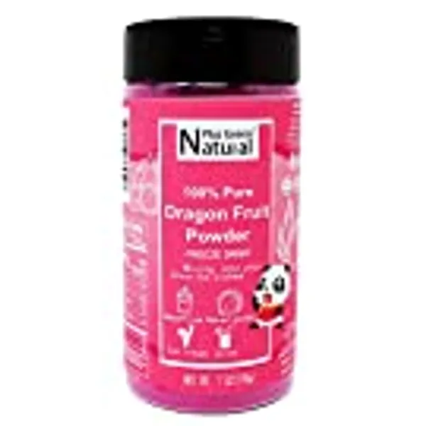 Freeze Dried Red Dragon Fruit Juice Powder 7 Ounces, Dehydrated Fresh Dragonfruit Pitaya Powder for Food Coloring, Baking, Pure Natural for Smoothies, Pink Drink, Agar-agar, Milk, Ice Cream, Cocktails, Vegan Non-GMO No Added Sugar No Preservatives