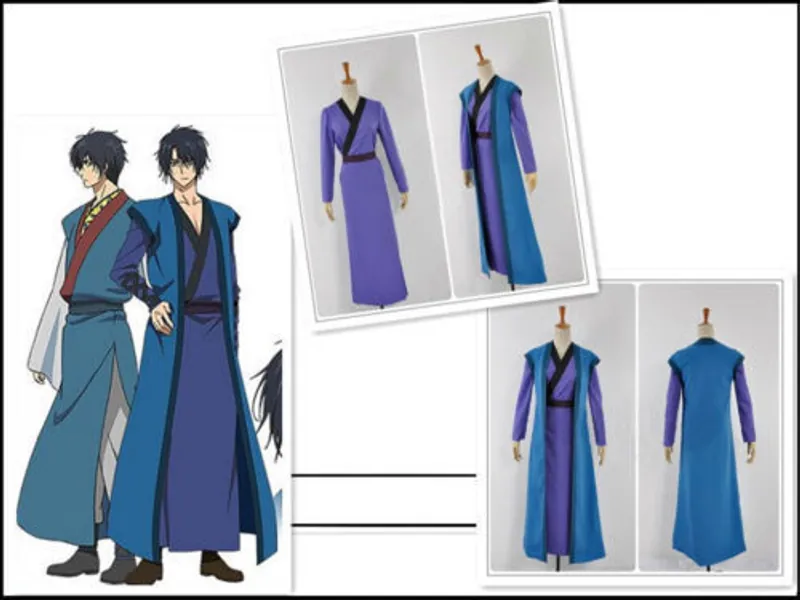 Anime Akatsuki no Yona Hak Outfit Kimono Kleid Mantel Cosplay Kostüm Uniform 