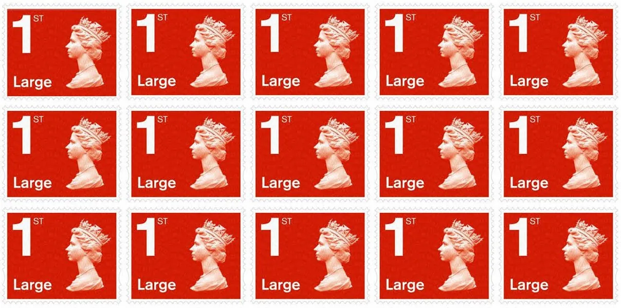 15 x Large Letter 1st Class Stamps Self Adhesive