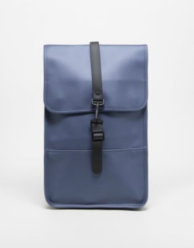 Rains 13020 waterproof mini backpack in shiny blue