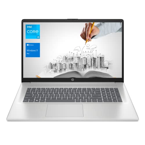 HP 17 Business Laptop, 17.3” HD+ Screen, Intel Core i3-1125G4 Processor, 32GB RAM, 2TB SSD, Webcam, Wi-Fi, HDMI, Windows 11 Pro, Silver - 32GB RAM | 2TB SSD - Windows 11 Pro