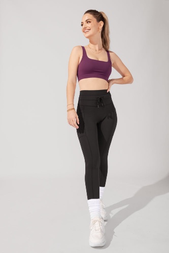 Cargo Leggings with Pockets - Black | L / 31"