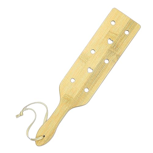 Aohcae Bamboo Wood Paddle Lightweight Wooden Paddle with Airflow Holes, 13.3 Inch