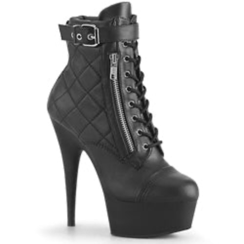 Delight-600-05 | Black Faux Leather/Black / 9