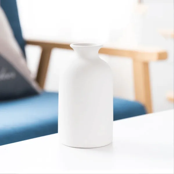 Simple Ceramic Vases - White / 4.9" (12.5cm)