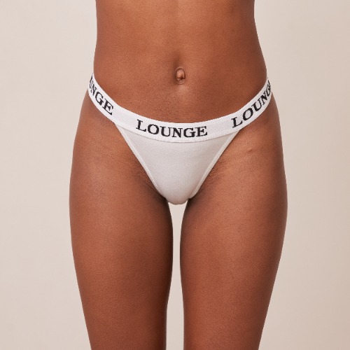 Bamboo Triangle Thong - All White | M