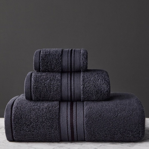 Egyptian Cotton Towels - Charcoal Grey / Bath Towel - 1pc