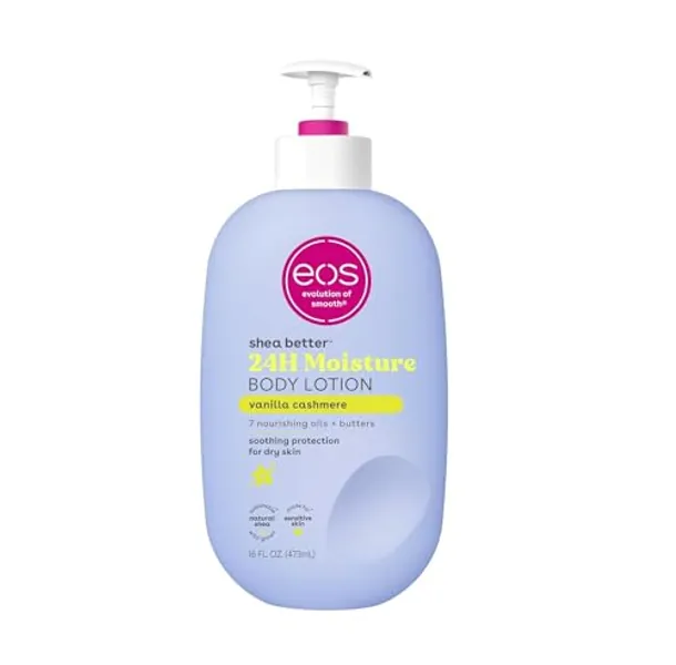 eos Shea Better Body Lotion- Vanilla Cashmere, Lightweight & Non-Greasy- 16 fl oz