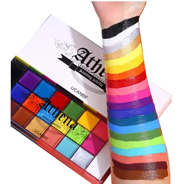 20 couleurs visage corps peinture huile sûr enfants flash tatouage peinture visages peinture à l'huile ensemble pour garçons filles adultes Halloween vacances art quotidien maquillage déguisement