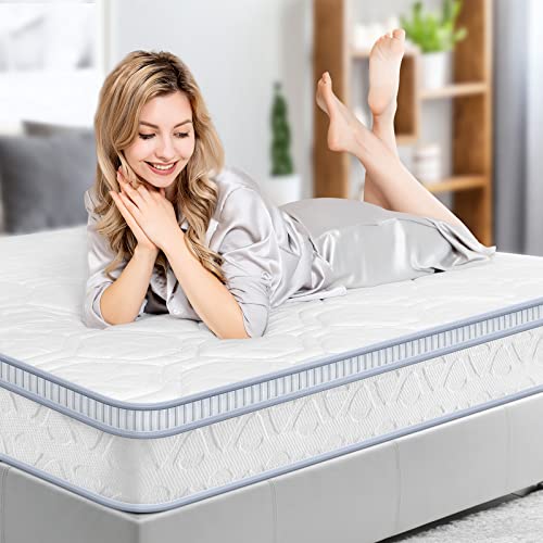 BedStory Mattress, 8 Inch Hybrid Spring Bamboo Charcoal Mattress Twin with High Density Gel Foam Paded Medium to Firm Mattresses Innerspring Bed Mattress in a Box Supportive, CertiPUR-US Certified - 8 Inch Mattress - Twin