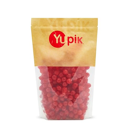 Yupik Sour Cherry Candies, 1 kg, Cherry-Flavored Balls, Sweet & Tart, Chewy Red Gummies, Fun Treat, Sweet Candy, Delicious Snack, Ideal for Gifting, Holidays & Decorating - 1 kg (Pack of 1)