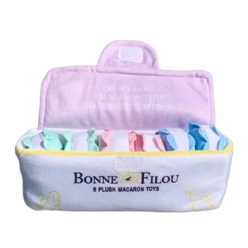 Plush Macaron Squeaky Dog Toy | 6 macaron toys