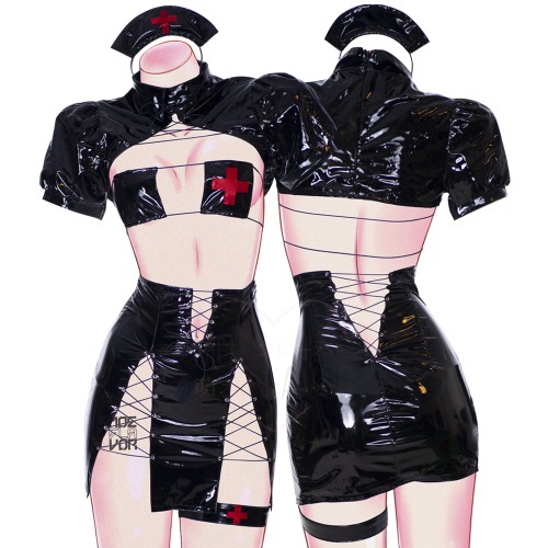 Chaotic Nurse Outfit - Black / L/XL