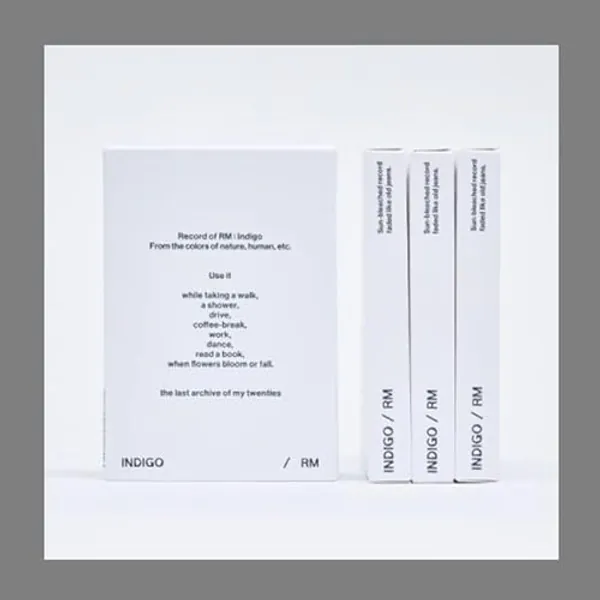 BTS RM Indigo 1st Solo Album Contents+Book+Postcard+Photocard+Fabric card+Instatnt photo/Lyric book+Guide+Tracking (Postcard Edition(Weverse Platform))