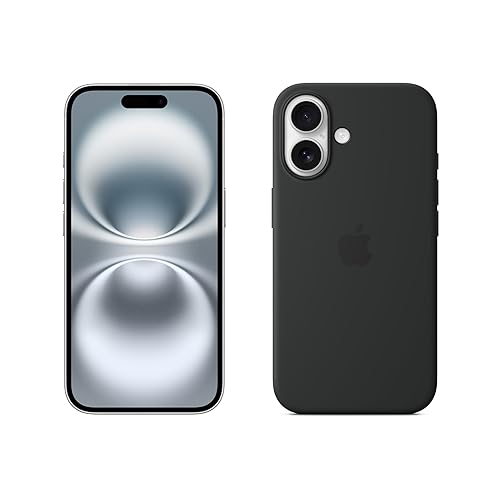 Apple iPhone 16 (512 Go) - Blanc + Coque Transparente avec MagSafe - Noir