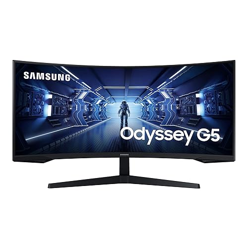 Samsung Gaming Monitor G5 C34G55TWWP, 34 Zoll, VA-Panel, UWQHD-Auflösung, AMD FreeSync Premium, Krümmung 1000R, Bildwiederholrate 165 Hz, Reaktionszeit 1 ms (MPRT), schwarz