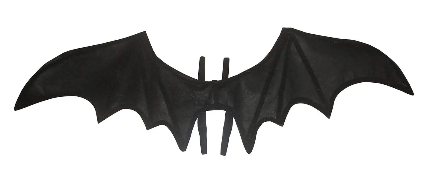Unisex Strap-On Gothic Black Bat Wings - Dragon Halloween Costume Accessories - One Size,