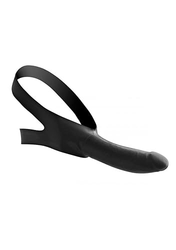 Master Series Strap On Face Mouth Piece, Black