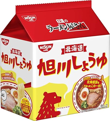 2019 Nissin Instant Ramen (Pack of 5) Japan Import (Asahikawa Soy Sauce) - Asahikawa soy sauce